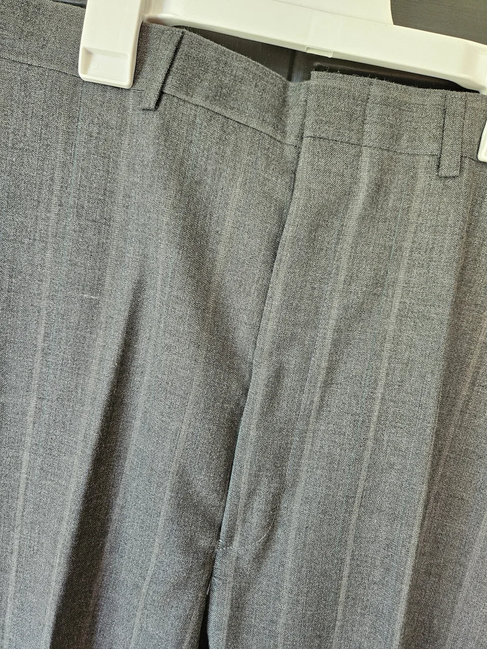 Haggar Gray Pinstripe Suit Jacket - Tailored Two-Button Blazer